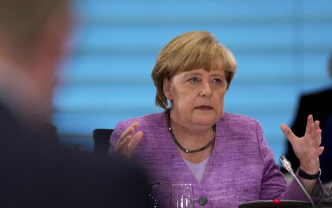 German Chancellor Angela Merkel opens a conference on promoting youth employment in Europe, July 3, 2013 in the chancellery in Berlin. Merke German Chancellor Angela Merkel opens a conference on promoting youth employment in Europe, July 3, 2013 in the chancellery in Berlin. Merke