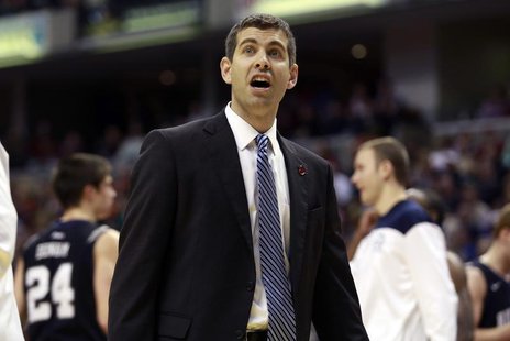 Butler University head coach Brad Stevens questions an official's call during the second half of an NCAA basketball game against Indiana Uni Butler University head coach Brad Stevens questions an official's call during the second half of an NCAA basketball game against Indiana Uni