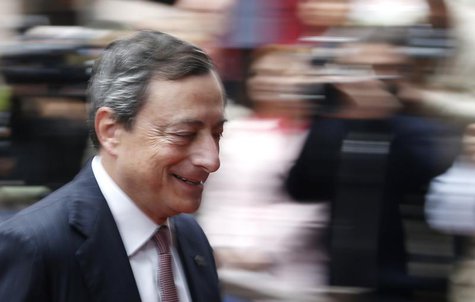 European Central Bank (ECB) President Mario Draghi arrives at a European Union leaders summit in Brussels June 28, 2013. REUTERS/Francois Le European Central Bank (ECB) President Mario Draghi arrives at a European Union leaders summit in Brussels June 28, 2013. REUTERS/Francois Le