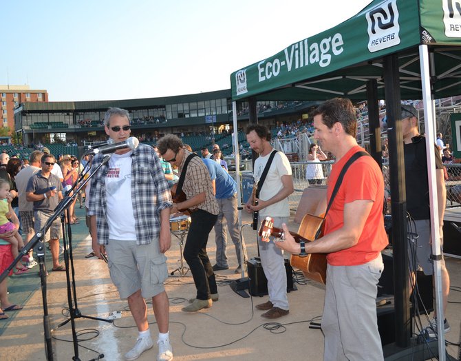 Guster takes the Eco Stage for an acoustic set