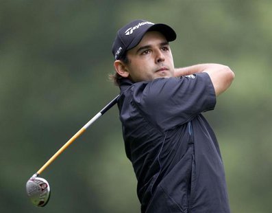 Paraguay's Fabrizio Zanotti plays a shot on the fourth hole on the final day of the KLM Open Golf Tournament in Hilversum September 12, 2010 Paraguay's Fabrizio Zanotti plays a shot on the fourth hole on the final day of the KLM Open Golf Tournament in Hilversum September 12, 2010
