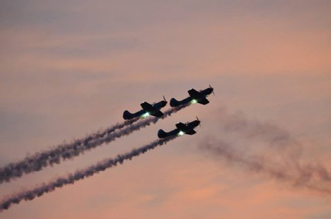 an Illuminated Twi-night Airshow was held Friday Evening. an Illuminated Twi-night Airshow was held Friday Evening.