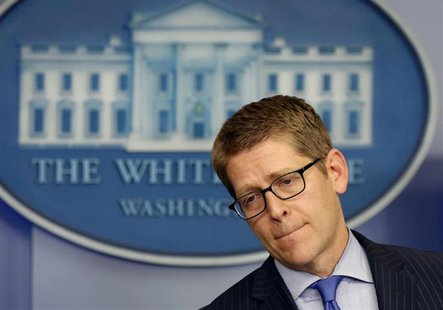 White House Press Secretary Jay Carney answers questions in the White House press briefing room inside the White House in Washington, May 21 White House Press Secretary Jay Carney answers questions in the White House press briefing room inside the White House in Washington, May 21