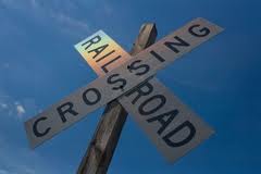Rail road crossing Rail road crossing