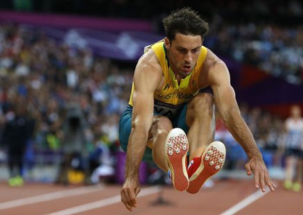 Australia's Mitchell Watt competes in the men's long jump final at the London 2012 Olympic Games at the Olympic Stadium August 4, 2012. REUT Australia's Mitchell Watt competes in the men's long jump final at the London 2012 Olympic Games at the Olympic Stadium August 4, 2012. REUT