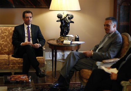 Portuguese opposition and Socialist Party leader Jose Antonio Seguro (L) meets with Portugal's President Anibal Cavaco Silva at Belem presid Portuguese opposition and Socialist Party leader Jose Antonio Seguro (L) meets with Portugal's President Anibal Cavaco Silva at Belem presid