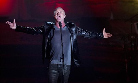 Musician Sting performs during the 44th Annual Songwriters Hall of Fame ceremony in New York in this June 13, 2013, file photo. REUTERS/Carl Musician Sting performs during the 44th Annual Songwriters Hall of Fame ceremony in New York in this June 13, 2013, file photo. REUTERS/Carl