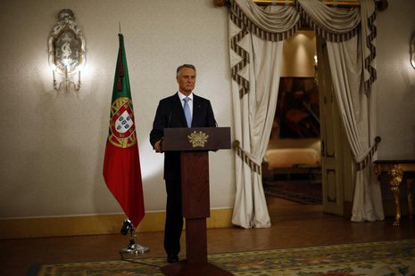Portugal's President Anibal Cavaco Silva makes a statement to the media at Belem Palace in Lisbon July 10, 2013. REUTERS/Rafael Marchante Portugal's President Anibal Cavaco Silva makes a statement to the media at Belem Palace in Lisbon July 10, 2013. REUTERS/Rafael Marchante