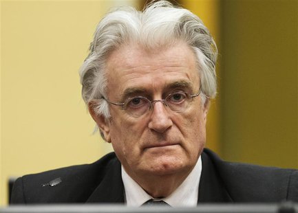 Bosnian Serb wartime leader Radovan Karadzic appears in the courtroom for his appeals judgement at the International Criminal Tribunal for F Bosnian Serb wartime leader Radovan Karadzic appears in the courtroom for his appeals judgement at the International Criminal Tribunal for F
