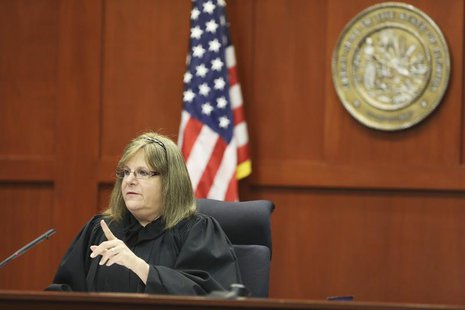 Judge Debra Nelson gives instructions to the attorneys during George Zimmerman's trial in Seminole circuit court in Sanford, Florida July 11 Judge Debra Nelson gives instructions to the attorneys during George Zimmerman's trial in Seminole circuit court in Sanford, Florida July 11