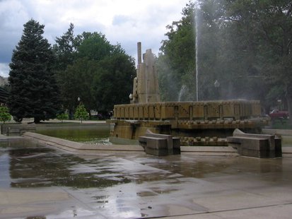 The Fountain of the Pioneers in Bronson Park The Fountain of the Pioneers in Bronson Park