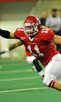 USD Linebacker Tyler Starr. Photo Courtesy of University of South Dakota. USD Linebacker Tyler Starr. Photo Courtesy of University of South Dakota.