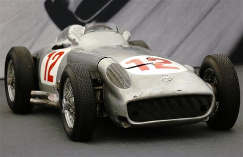 The Mercedes-Benz W196 einsitzer is pictured ahead of its auction by Bonhams at the Goodwood Festival of Speed at Goodwood near Chichester i The Mercedes-Benz W196 einsitzer is pictured ahead of its auction by Bonhams at the Goodwood Festival of Speed at Goodwood near Chichester i