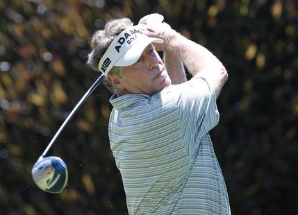 Michael Allen of the U.S. tees off on the first hole during the third round of the 2012 U.S. Open golf tournament on the Lake Course at the Michael Allen of the U.S. tees off on the first hole during the third round of the 2012 U.S. Open golf tournament on the Lake Course at the