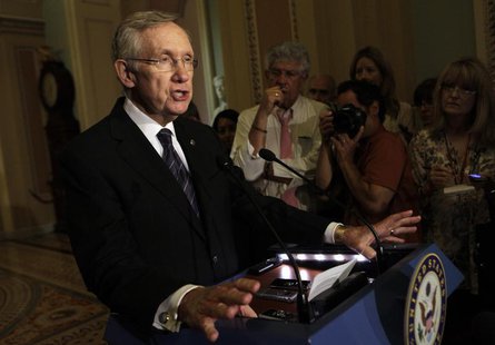 U.S. Senate Majority Leader Harry Reid (D-NV) speaks to the media about an immigration reform on Capitol Hill in Washington June 18, 2013. R U.S. Senate Majority Leader Harry Reid (D-NV) speaks to the media about an immigration reform on Capitol Hill in Washington June 18, 2013. R
