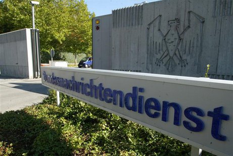 File picture shows the main entrance of Germany's intelligence agency Bundesnachrichtendienst (BND) headquarters in Pullach, about 15 kilome File picture shows the main entrance of Germany's intelligence agency Bundesnachrichtendienst (BND) headquarters in Pullach, about 15 kilome