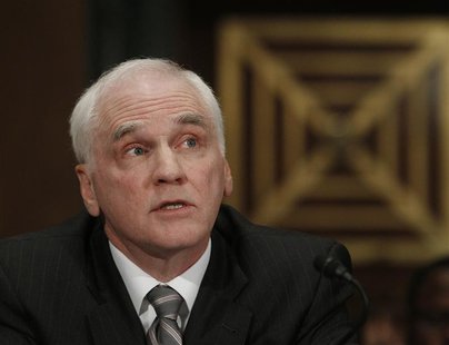 Federal Reserve Board Governor Daniel Tarullo testifies before the Senate Banking, Housing and Urban Affairs Committee in Washington Februar Federal Reserve Board Governor Daniel Tarullo testifies before the Senate Banking, Housing and Urban Affairs Committee in Washington Februar