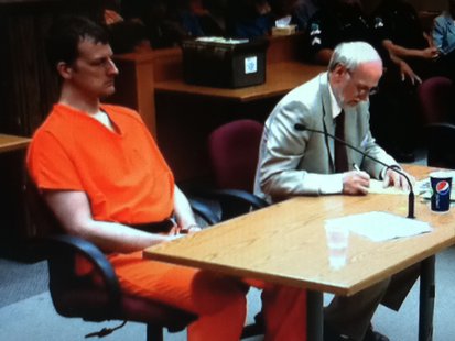 Aaron Schaffhausen listens to Judge Howard Cameron sentence him to consecutive life terms in prison for killing his daughters 7/15/13 Aaron Schaffhausen listens to Judge Howard Cameron sentence him to consecutive life terms in prison for killing his daughters 7/15/13