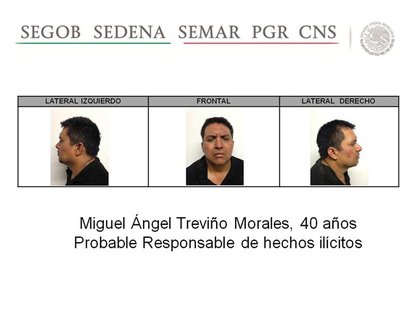 A handout photograph released during a news conference by the Mexican government on July 15, 2013 shows a series of photographs of Miguel An A handout photograph released during a news conference by the Mexican government on July 15, 2013 shows a series of photographs of Miguel An