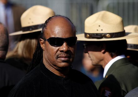 Entertainer Stevie Wonder arrives at the Martin Luther King, Jr. memorial dedication ceremony at the National Memorial in Washington October Entertainer Stevie Wonder arrives at the Martin Luther King, Jr. memorial dedication ceremony at the National Memorial in Washington October