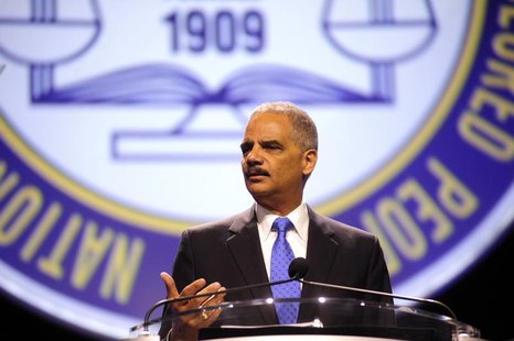 U.S. Attorney General Eric Holder speaks at the annual convention of the National Association for the Advancement of Colored People (NAACP) U.S. Attorney General Eric Holder speaks at the annual convention of the National Association for the Advancement of Colored People (NAACP)