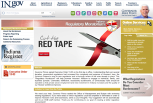Indiana Cut The Red Tape Web Page Indiana Cut The Red Tape Web Page
