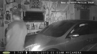 Photo of a July 16, 2013 burglary on the 500 block of E. Quincy St. in New London. (courtesy of New London PD). Photo of a July 16, 2013 burglary on the 500 block of E. Quincy St. in New London. (courtesy of New London PD).
