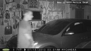 Photo of a July 16, 2013 burglary on the 500 block of E. Quincy St. in New London. (courtesy of New London PD). Photo of a July 16, 2013 burglary on the 500 block of E. Quincy St. in New London. (courtesy of New London PD).