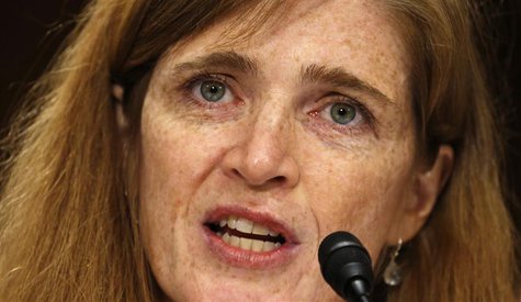 Samantha Power, a former White House aide and Harvard professor, testifies before a Senate Foreign Relations Committee confirmation hearing Samantha Power, a former White House aide and Harvard professor, testifies before a Senate Foreign Relations Committee confirmation hearing