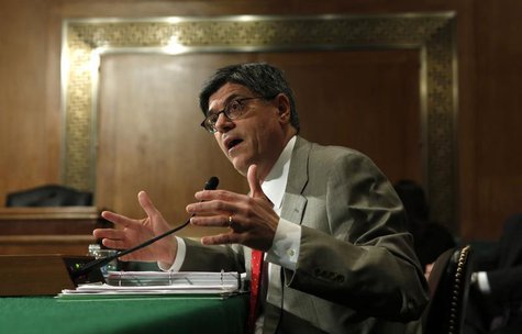 U.S. Treasury Secretary Jack Lew testifies before a Senate Banking hearing on "The Financial Stability Oversight Council Annual Report to Co U.S. Treasury Secretary Jack Lew testifies before a Senate Banking hearing on "The Financial Stability Oversight Council Annual Report to Co