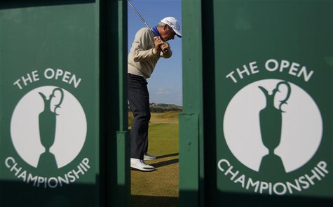 Fred Couples of the U.S tees off on the 15th hole during a practice round ahead of the British Open golf championship at Muirfield in Scotla Fred Couples of the U.S tees off on the 15th hole during a practice round ahead of the British Open golf championship at Muirfield in Scotla