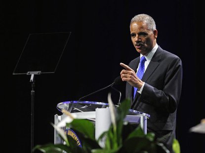 U.S. Attorney General Eric Holder speaks at the annual convention of the National Association for the Advancement of Colored People (NAACP) U.S. Attorney General Eric Holder speaks at the annual convention of the National Association for the Advancement of Colored People (NAACP)