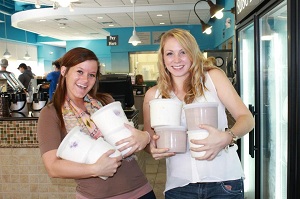 SDSU students Ashley Eining and Alicia Wahlberg stock up on ice cream at the dairy bar. (SDSU.edu) SDSU students Ashley Eining and Alicia Wahlberg stock up on ice cream at the dairy bar. (SDSU.edu)