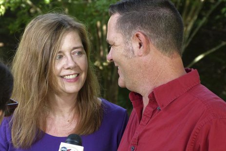 Melanie and Matt Capobianco talk to reporters in their suburban neighborhood near Charleston, South Carolina June 25, 2013. REUTERS/Harriet Melanie and Matt Capobianco talk to reporters in their suburban neighborhood near Charleston, South Carolina June 25, 2013. REUTERS/Harriet