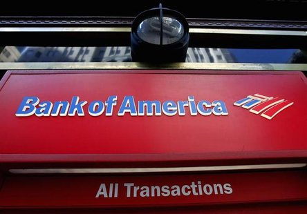 The sign of a Bank of America ATM machine is pictured in downtown Los Angeles October 8, 2010.REUTERS/Fred Prouser The sign of a Bank of America ATM machine is pictured in downtown Los Angeles October 8, 2010.REUTERS/Fred Prouser