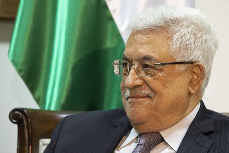 Palestinian President Mahmoud Abbas attends his third meeting with U.S. Secretary of State John Kerry (not pictured) in the West Bank town o Palestinian President Mahmoud Abbas attends his third meeting with U.S. Secretary of State John Kerry (not pictured) in the West Bank town o