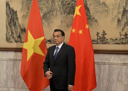Chinese Premier Li Keqiang prepares to meet the Vietnamese President Truong Tan Sang (not pictured) at the Diaoyutai State Guest House in Be Chinese Premier Li Keqiang prepares to meet the Vietnamese President Truong Tan Sang (not pictured) at the Diaoyutai State Guest House in Be