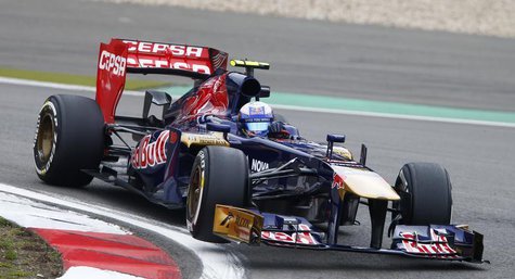 Toro Rosso Formula One driver Daniel Ricciardo of Australia takes a corner during the first practice session of the German F1 Grand Prix at Toro Rosso Formula One driver Daniel Ricciardo of Australia takes a corner during the first practice session of the German F1 Grand Prix at