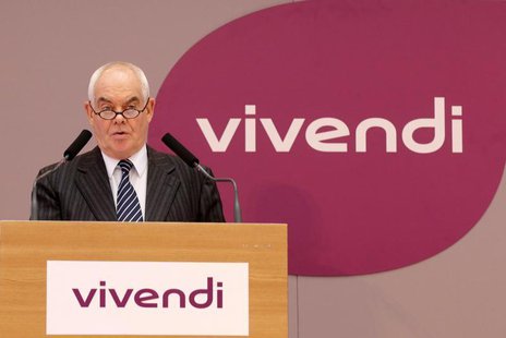 Jean-Francois Dubos, Chairman of the Management Board and CEO of Vivendi, speaks during the company's 2012 annual results presentation in Pa Jean-Francois Dubos, Chairman of the Management Board and CEO of Vivendi, speaks during the company's 2012 annual results presentation in Pa