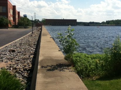 Stevens Point Seawall, maintained by Consolidated Water Power Company
Stevens Point Seawall, maintained by Consolidated Water Power Company