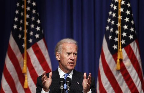 U.S. Vice President Joe Biden speaks regarding foreign policy at New York University in New York, April 26, 2012. REUTERS/Lucas Jackson U.S. Vice President Joe Biden speaks regarding foreign policy at New York University in New York, April 26, 2012. REUTERS/Lucas Jackson