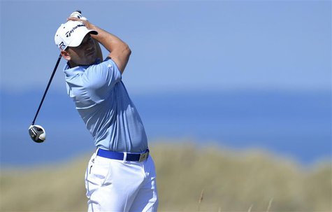 Sergio Garcia of Spain watches his tee shot on the sixth hole during the first round of the British Open golf Championship at Muirfield in S Sergio Garcia of Spain watches his tee shot on the sixth hole during the first round of the British Open golf Championship at Muirfield in S
