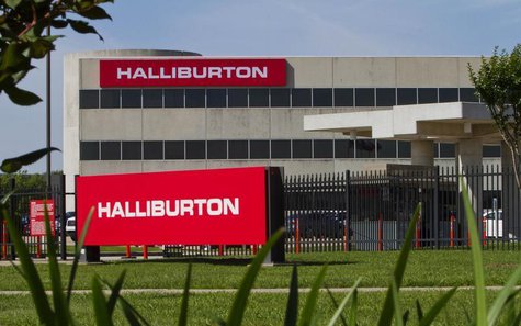 The company logo of Halliburton oilfield services corporate offices is seen in Houston, Texas April 6, 2012. REUTERS/Richard Carson The company logo of Halliburton oilfield services corporate offices is seen in Houston, Texas April 6, 2012. REUTERS/Richard Carson