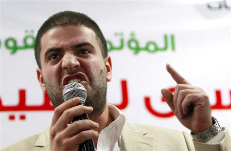 Osama Mohamed Mursi, son of Egypt's ousted President Mohamed Mursi, speaks during a news conference in Cairo July 22, 2013. REUTERS/Mohamed Osama Mohamed Mursi, son of Egypt's ousted President Mohamed Mursi, speaks during a news conference in Cairo July 22, 2013. REUTERS/Mohamed