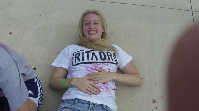 Here is another Pool Party "Kissing Game" contestant!
