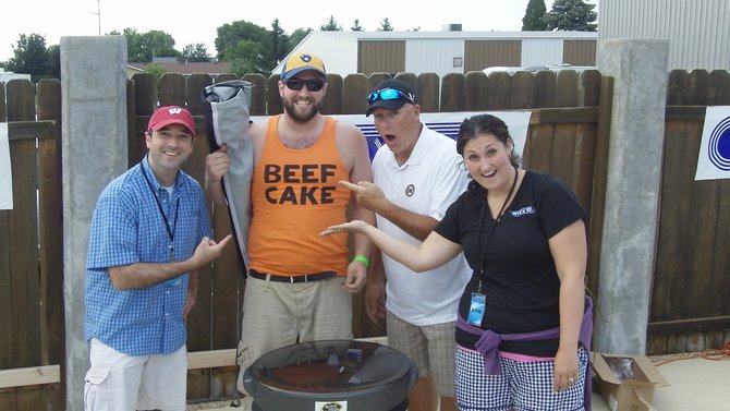 "Beef Cake" won the Mike's Hard Grill with Murphy's "Heads or Tails" game!