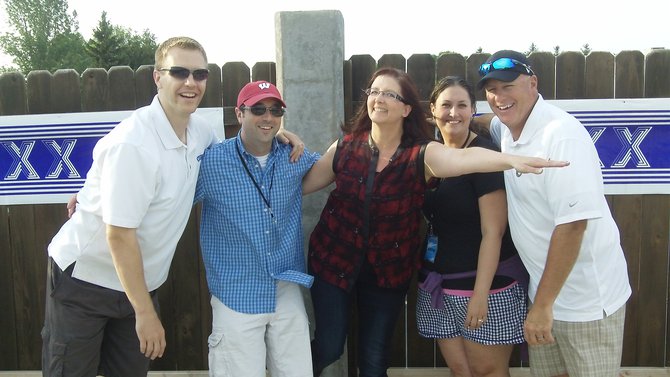 Our flyaway winner Karil Simmerman with Corey, Nick Katie and Murphy!