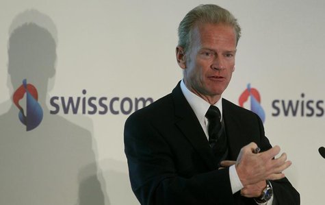 Carsten Schloter, CEO of Swiss phone company Swisscom AG addresses the company's annual news conference in Zurich February 17, 2011. REUTERS Carsten Schloter, CEO of Swiss phone company Swisscom AG addresses the company's annual news conference in Zurich February 17, 2011. REUTERS