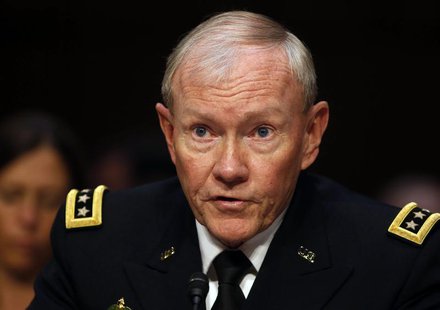 Chairman of the Joint Chiefs General Martin Dempsey testifies about pending legislation regarding sexual assaults in the military at a Senat Chairman of the Joint Chiefs General Martin Dempsey testifies about pending legislation regarding sexual assaults in the military at a Senat