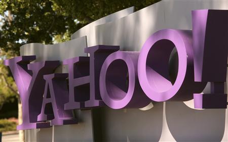 The Yahoo logo is seen at the company's headquarters in Sunnyvale, California, in this April 16, 2013 file picture.
REUTERS/Robert Galbraith/Files The Yahoo logo is seen at the company's headquarters in Sunnyvale, California, in this April 16, 2013 file picture.
REUTERS/Robert Galbraith/Files